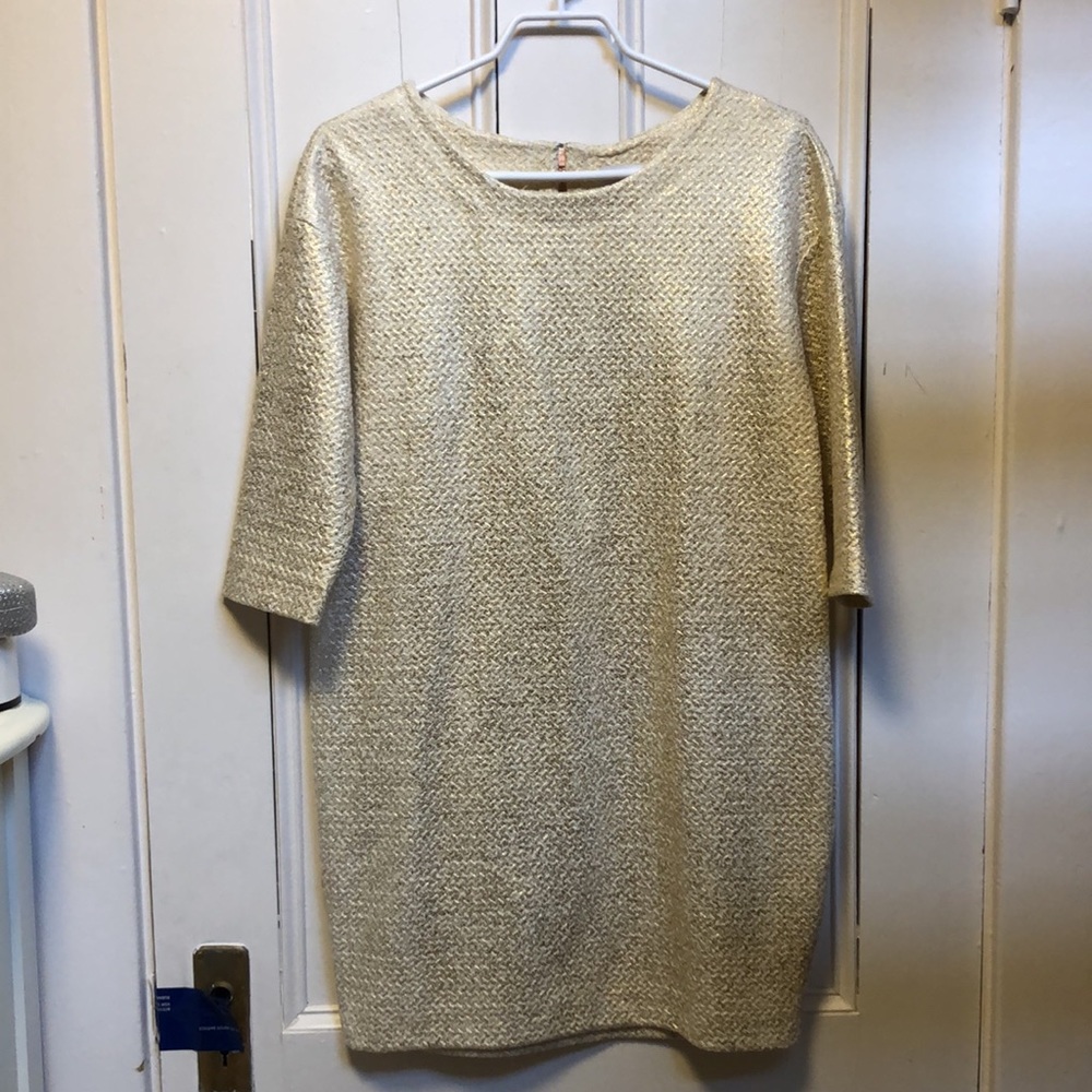 Zara Collection Gold Metallic Dress